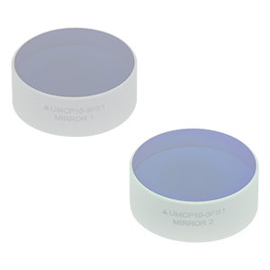 UMCP10-3FS1 - Ø1in Complementary Dispersion-Compensating Mirror Pair, 650 nm - 1050 nm, 10° AOI