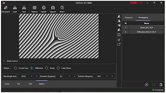 Exulus Software Pattern Tab for Diffraction Grating Generation