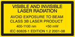 Class 3B Laser Sticker