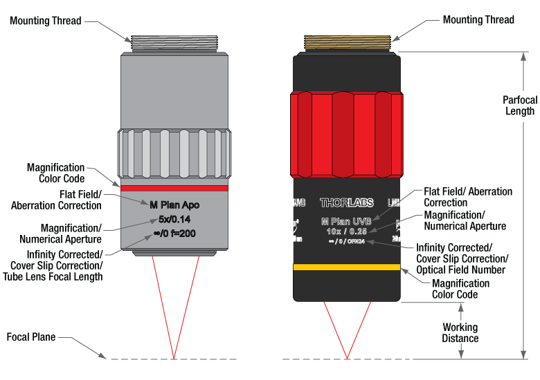 Long Working Distance Objectives