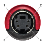SHB1 4-Pin Mini-Din Female Plug
