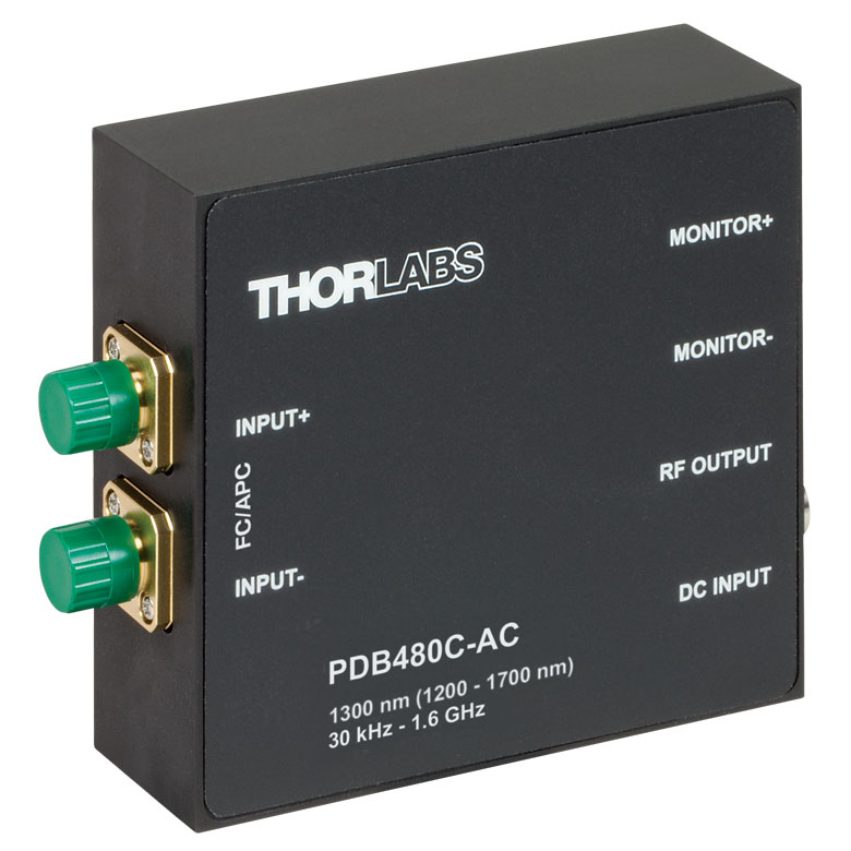 Thorlabs PDB480CAC Fiber Coupled Balanced Amp. Photodetector, 1.6