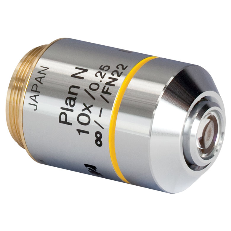 Thorlabs RMS10X 10X Olympus Plan Achromat Objective, 0.25 NA, 10.6 mm WD