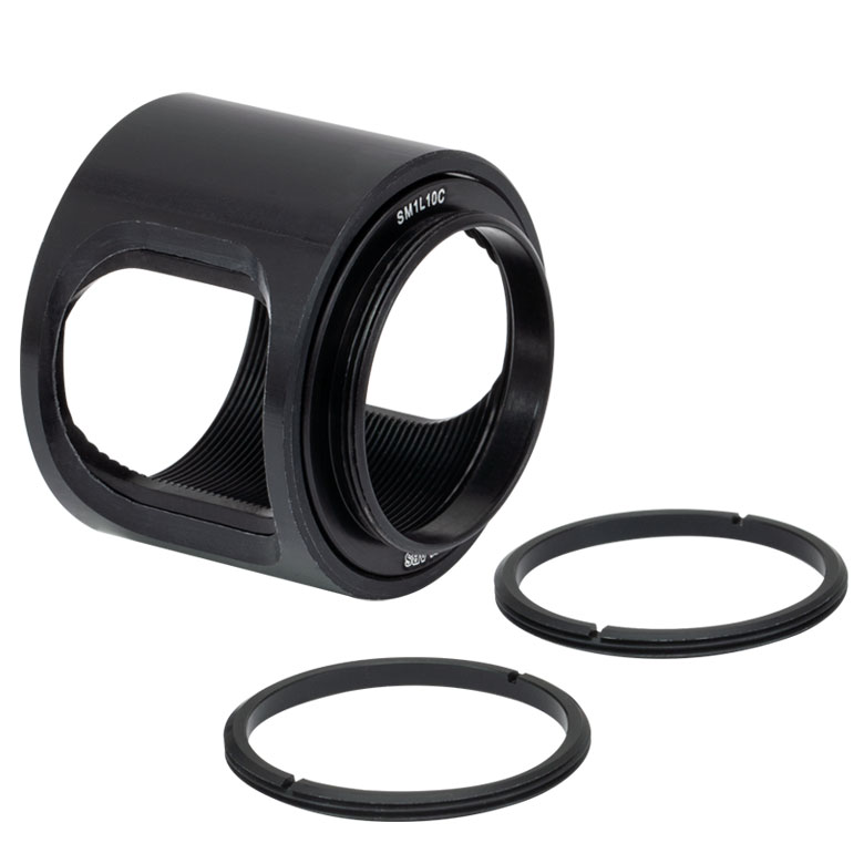 Thorlabs SM1L10C SM1 Slotted Lens Tube, 1" Thread Depth, 2 Retaining